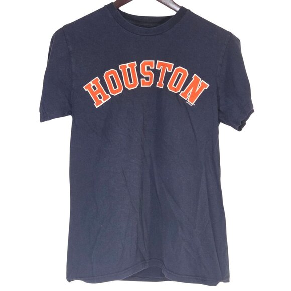Houston Astros MLB T-Shirt Mens Sz S Cotton Navy Short Sleeve - Picture 2 of 4